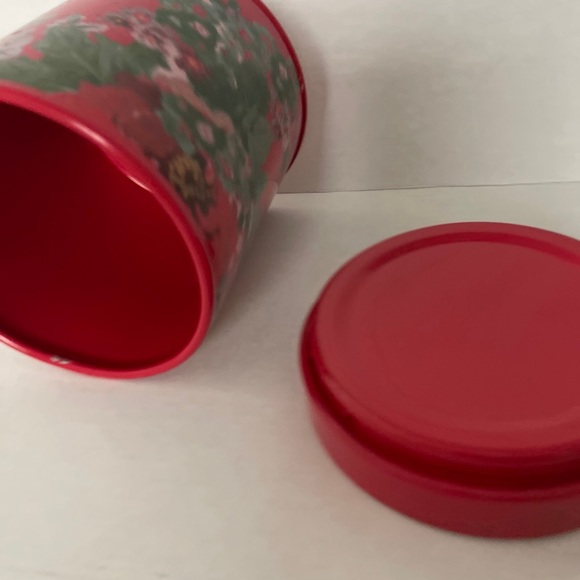 Original Pioneer Woman RED Tin Floral Canister Metal - Picture 8 of 10